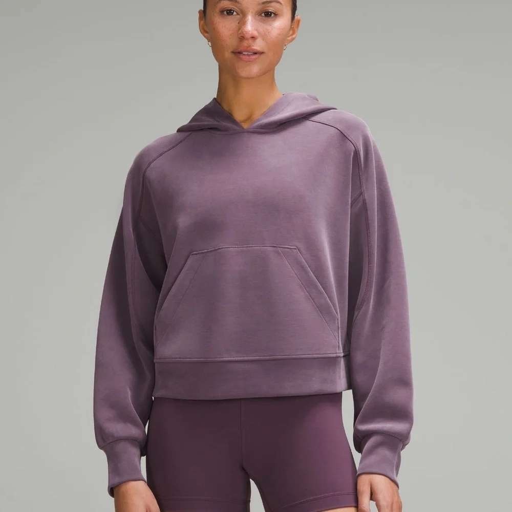 Lululemon Softstreme Hoodie Grape Thistle Purple Cropped Pullover Size 4